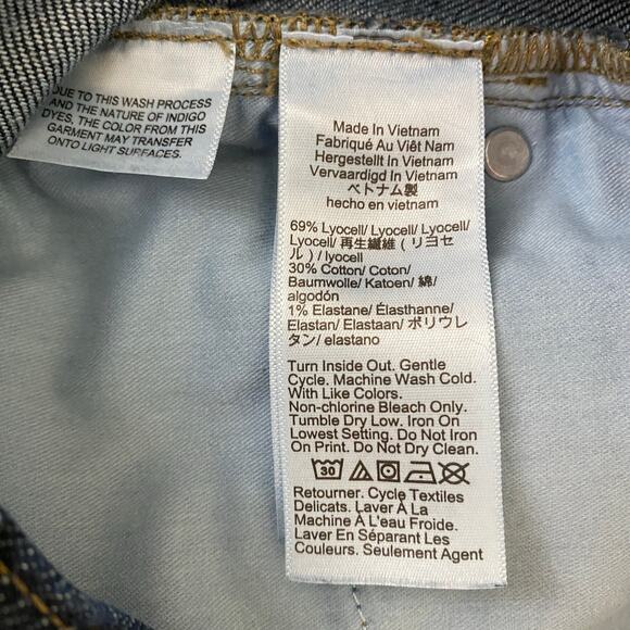 J.Crew High Rise Flare Jeans Button Fly Size 28 Dark Blue - Picture 12 of 16